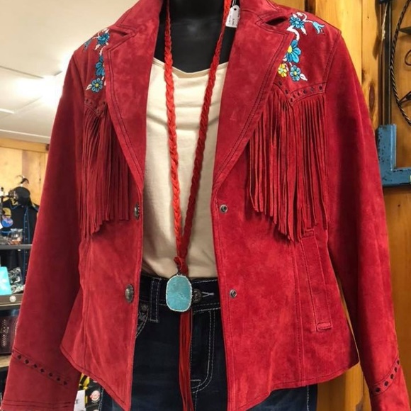 Cripple Creek women’s Leather Fringe Jacket - Picture 2 of 6